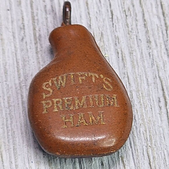 Vintage Swift's Premium Ham Advertising Charm or Fob 1930's - Picture 1 of 3
